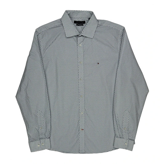 Tommy Hilfiger Slim Fit Shirt - Large White Cotton