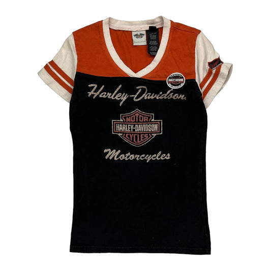 Motorcycles Harley Davidson Graphic T-Shirt - XS Black Cotton