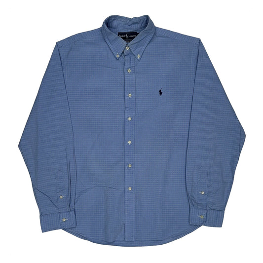 Ralph Lauren Checked Shirt - XL Blue Cotton