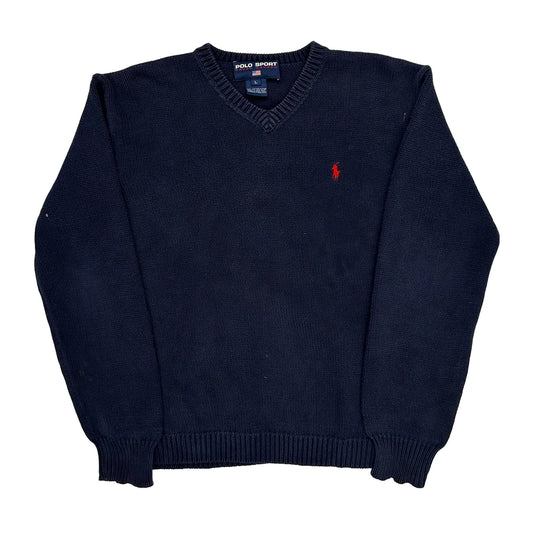 Polo Sport Jumper - Large Navy Cotton