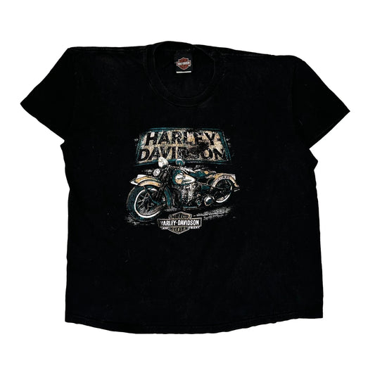 Vintage South East Harley Davidson Graphic T-Shirt - Large Black Cotton