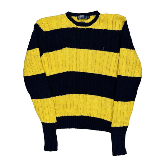Polo By Ralph Lauren Striped Jumper - XL Navy Cotton