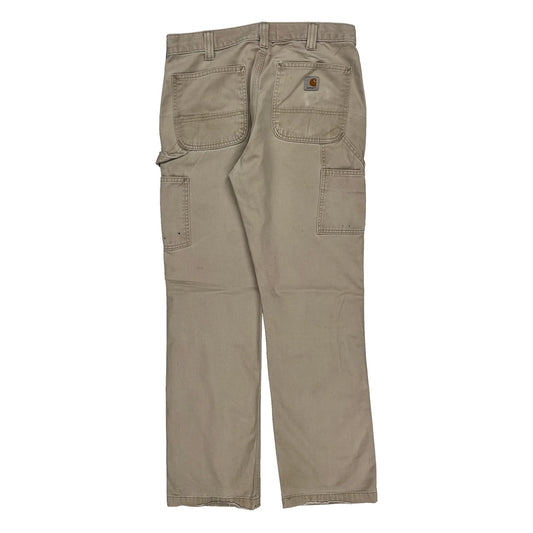 Carhartt Carpenter Trousers - 32W 31L Beige Cotton