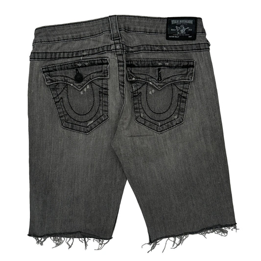 True Religion Denim Shorts - 32W 12L Gray Denim