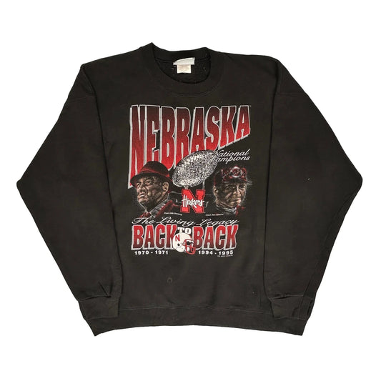 Nebraska Huskers Lee Graphic Sweatshirt - XL Black Cotton Blend