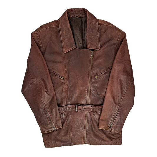 Maddox Leather Jacket - XS Brown Leather