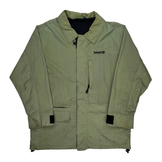 Timberland Windbreaker - Large Green Nylon