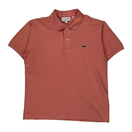 Vintage Lacoste Polo Shirt - Medium Red Cotton