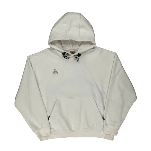 Nike Hoodie - Large White Cotton