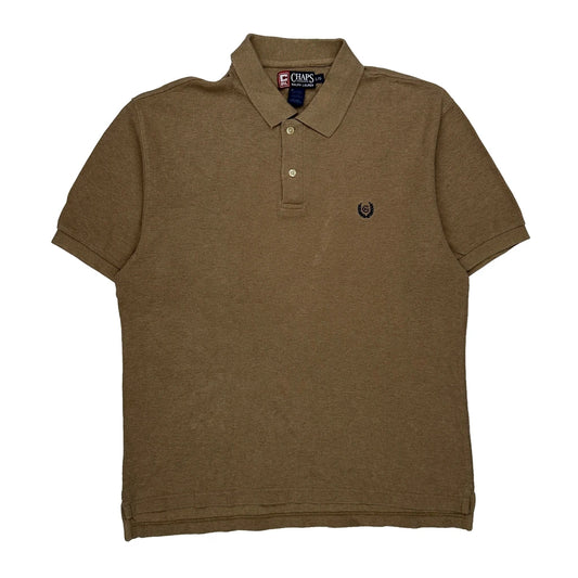 Chaps Ralph Lauren Polo Shirt - Large Brown Cotton