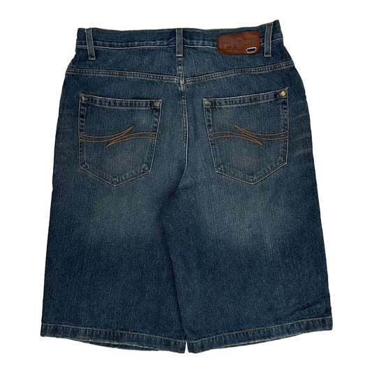 Vintage Phat Farm Baggy Denim Shorts - 34W 11L Blue Denim