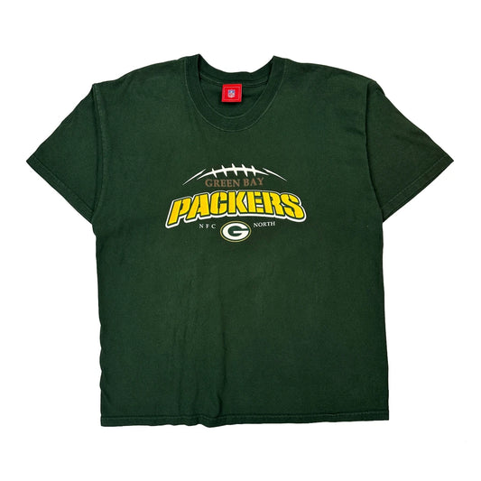 Vintage Green Bay Packers Nfl Graphic T-Shirt - Large Green Cotton