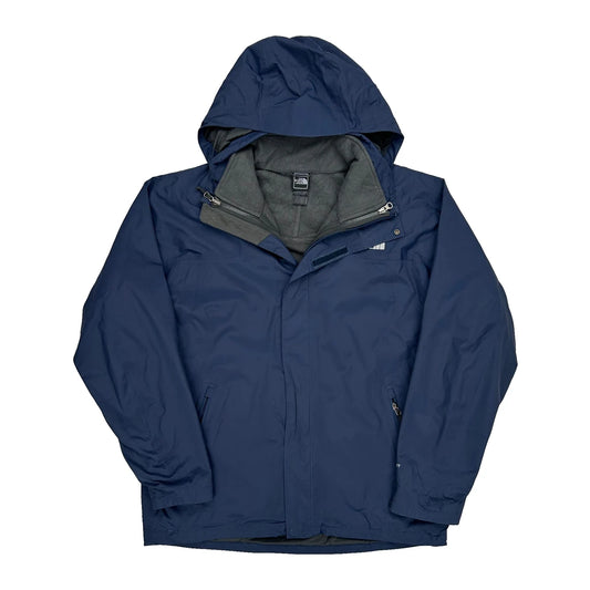The North Face Waterproof Jacket - Large Blue Polyester