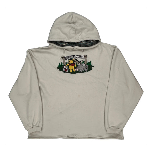 Hundred Acre Wood Mickey Inc Cartoon Hoodie - XL Cream Cotton