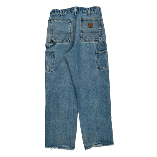 Carhartt Double Knee Carpenter Jeans - 32W 31L Blue Cotton