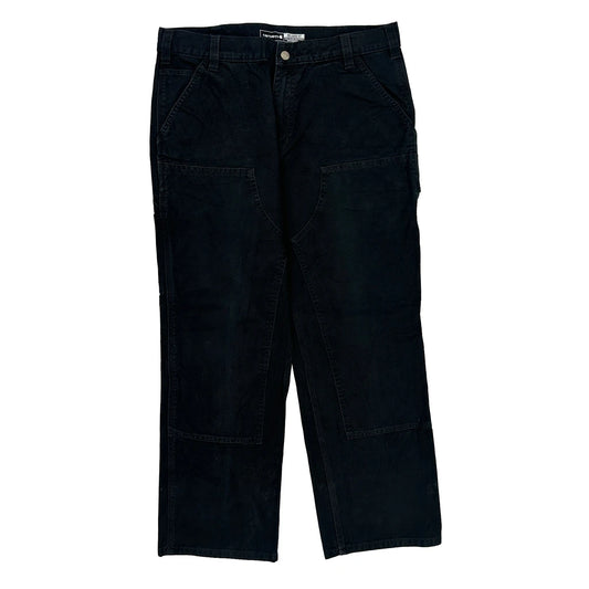 Carhartt Carpenter Trousers - 35W 28L Black Cotton