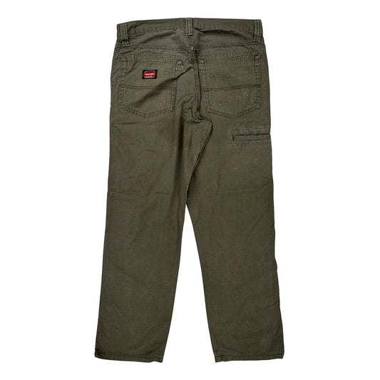 Wrangler Cargo Carpenter Trousers - 32W 30L Green Cotton