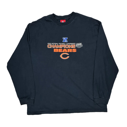 Chicago Bears Nfl Nfl Long Sleeve T-Shirt - 2XL Black Cotton