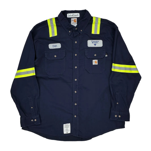 Timken Steel Carhartt Shirt - 2XL Navy Cotton