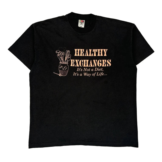 Fruit Of The Loom Single Stitch T-Shirt - XL Black Cotton Blend