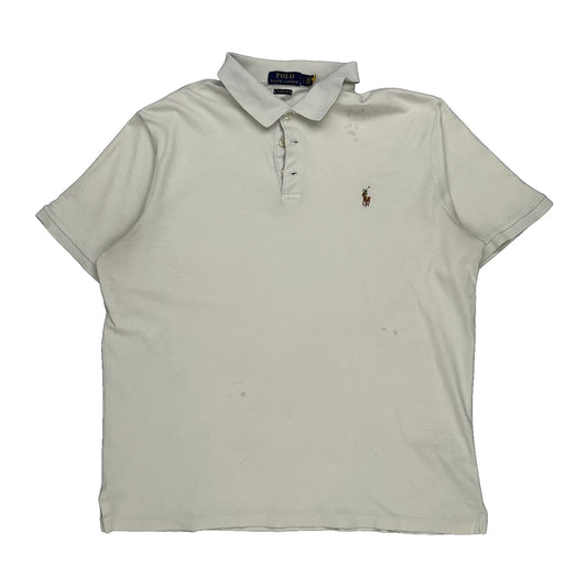Polo By Ralph Lauren Polo Shirt - Large White Cotton