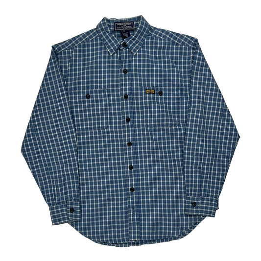 Polo Sport Checked Shirt - Medium Blue Cotton