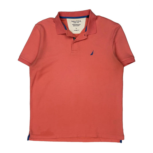 Nautica Polo Shirt - Large Pink Cotton