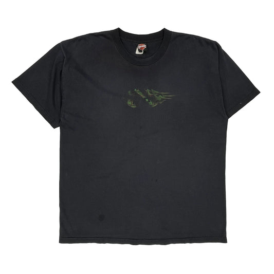 Harley Davidson Graphic T-Shirt - 2XL Black Cotton
