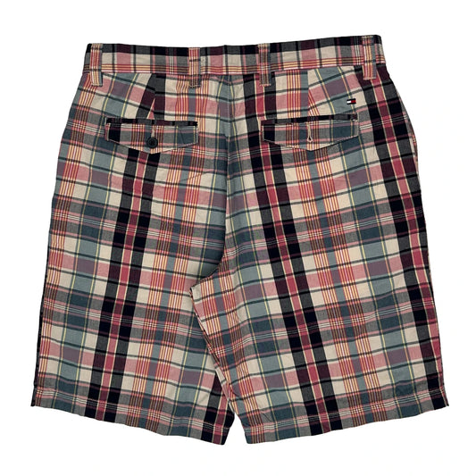 Tommy Hilfiger Checked Chino Shorts - 32W 9L Multicoloured Cotton