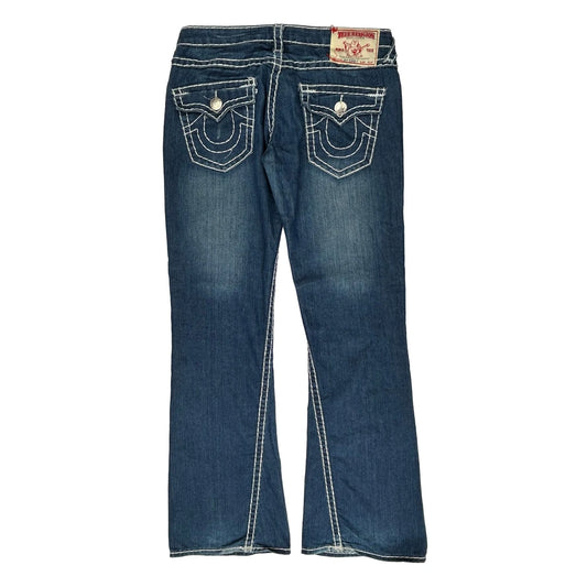 Made In USA Label True Religion Boot Cut Jeans - 33″ Waist Dark Wash Denim