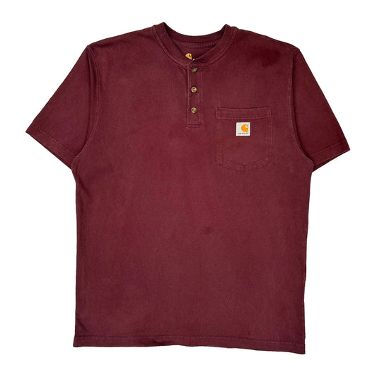 Carhartt T-Shirt - Medium Burgundy Cotton