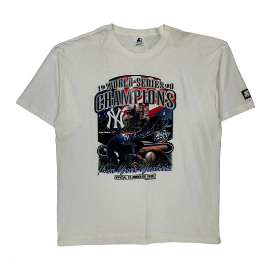 New York Yankees Starter Mlb T-Shirt - XL White Cotton