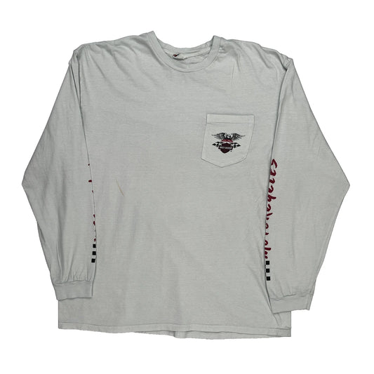 San Jose Harley Davidson Long Sleeve T-Shirt - XL White Cotton