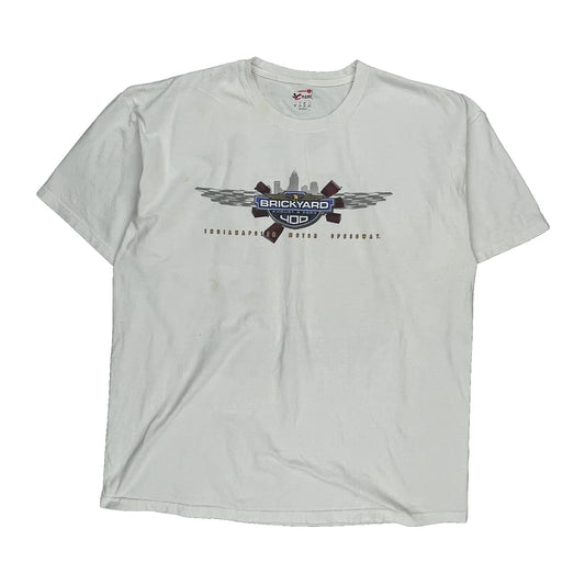 Brickyard 400 Chase Authentics Nascar T-Shirt - Large White Cotton