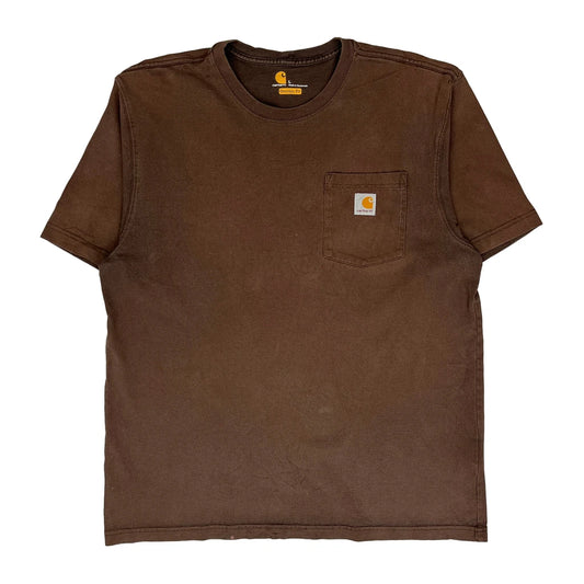 Carhartt T-Shirt - Large Brown Cotton