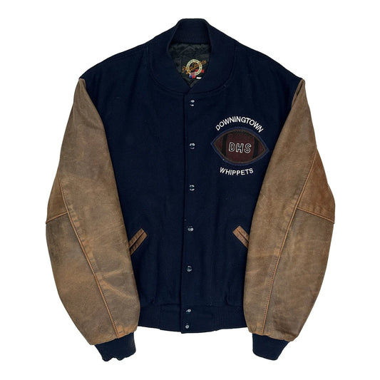 Downingtown Whippets Delong Varsity Jacket - XL Navy Wool