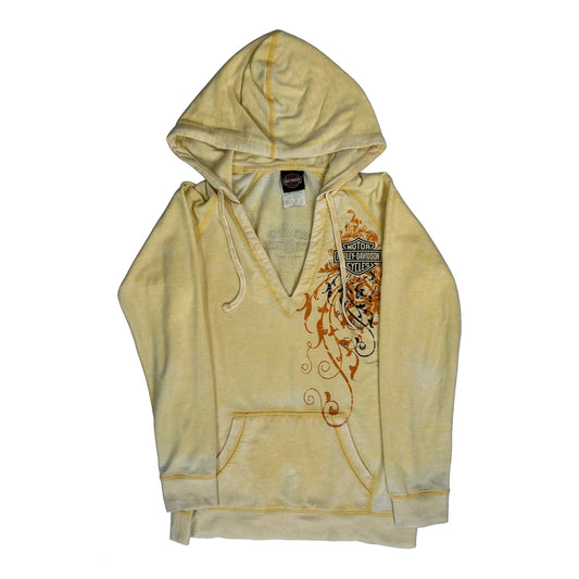 North Country Harley Davidson Augusta, Maine Harley Davidson Graphic Hoodie - No Size Yellow Cotton