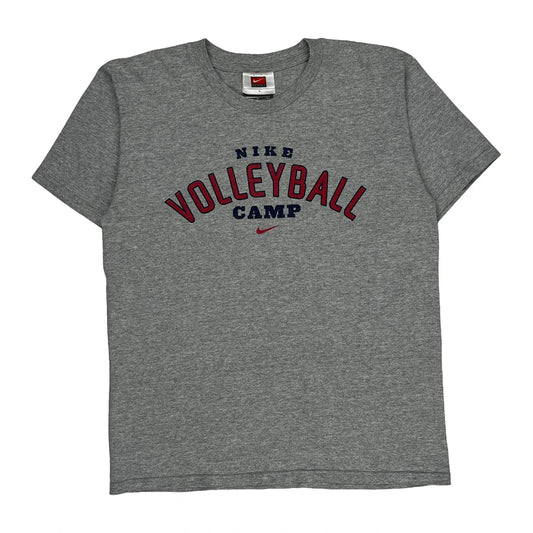 Nike T-Shirt - Large Grey Cotton