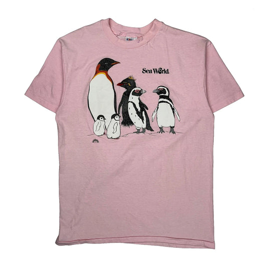 Sea World Hanes Single Stitch T-Shirt - XL Pink Cotton