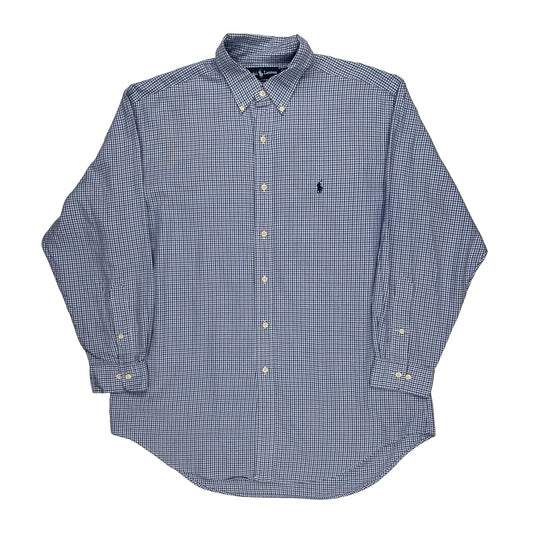 Ralph Lauren Checked Shirt - Large Blue Cotton