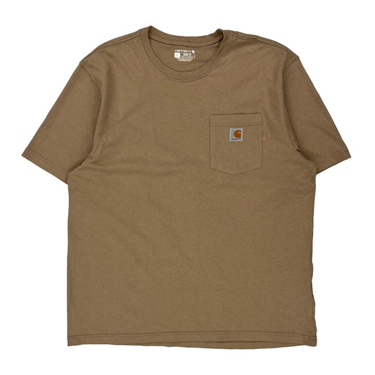 Carhartt T-Shirt - Large Brown Cotton