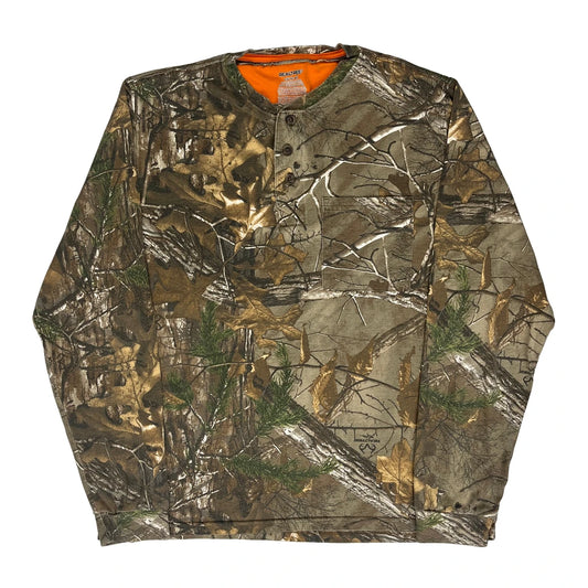 Realtree Camo Long Sleeve T-Shirt - Large Camo Cotton Blend