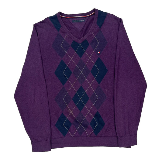 Tommy Hilfiger Jumper - XL Blue Cotton Blend