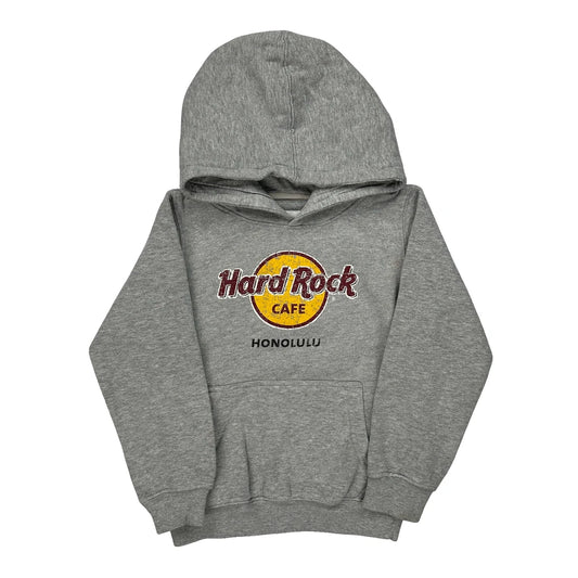 Age 6 Honolulu Hard Rock Cafe Hoodie - Small Grey Cotton