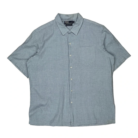 Polo By Ralph Lauren Checked Short Sleeve Shirt - XL Blue Cotton