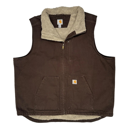 Carhartt Tall Gilet - 2XL Brown Cotton