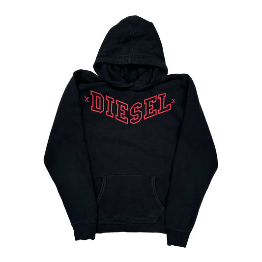 Diesel Spellout Hoodie - Large Black Cotton