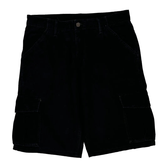 Levis Cargo Shorts - 34W 12L Black Cotton
