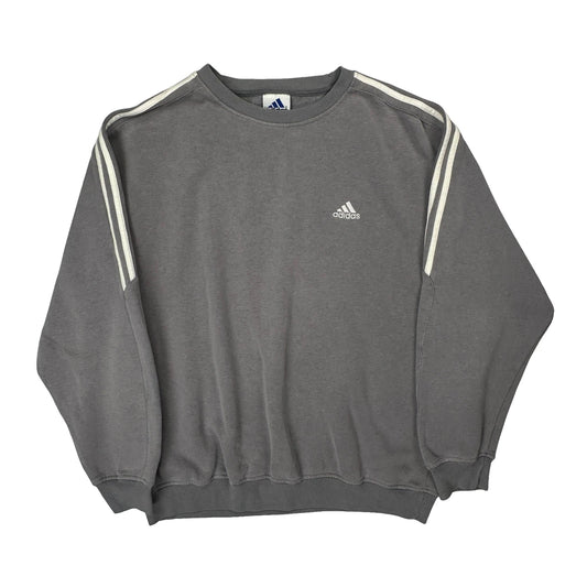 Vintage Adidas Sweatshirt - XL Gray Cotton