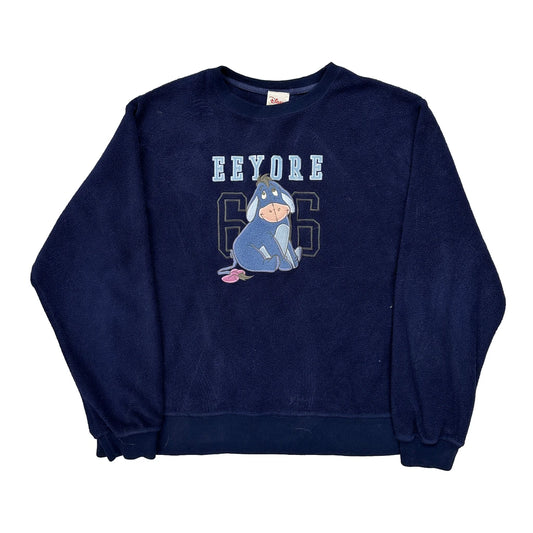 Disney Cartoon Sweatshirt - Large Navy Polyester